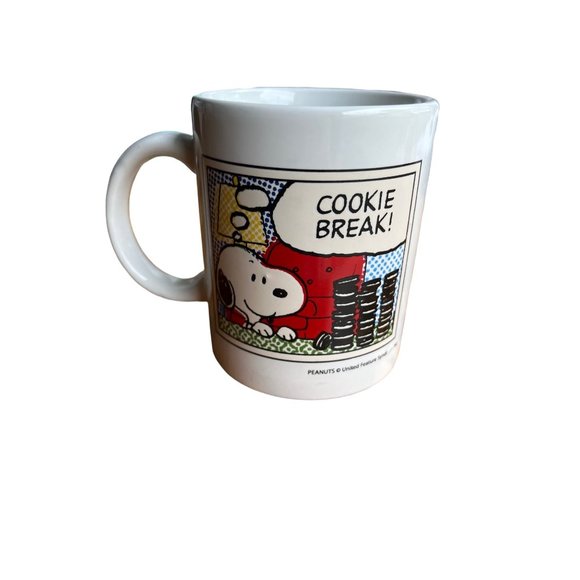 Snoopy Cookie Break Coffee Mug Vintage China - Picture 1 of 5